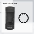 thumbnail image 5 of 24 mm Suspension Strut Socket Tool, 12-Point 1/2 Inches Drive Strut Nut Remover Compatible with Porsche Macan, Steel Socket for Easy Shock Absorber Removal, Automotive Repair Tool, 5 of 5