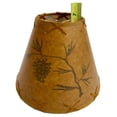 thumbnail image 5 of Rustic Oiled Paper Clip-On Lamp Shade with Pine Cone Design - 9", 5 of 7