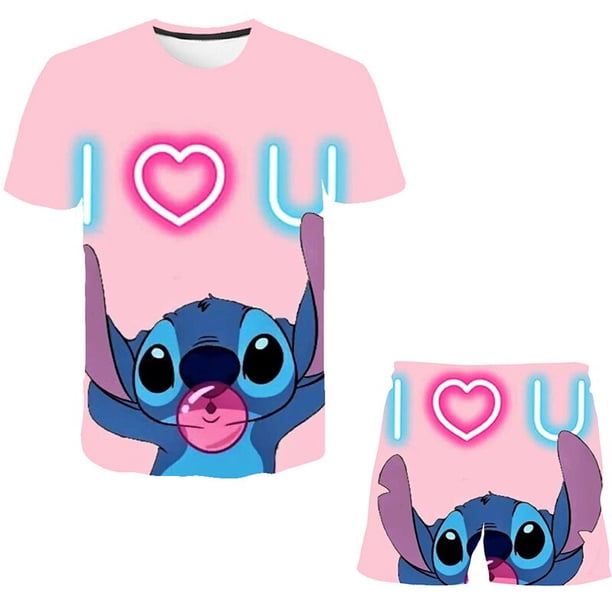 Traje de punto de Disney para bebé, conjunto de ropa informal de verano, Top corto, 2 uds., conjunto de ropa de bebé para niño, trajes de punto para niño Clot13T Gao Jinjia LED