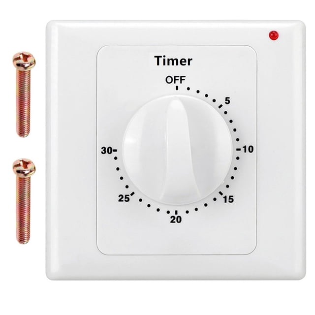 BTOER Countdown Timer Switch AC220V Electronic Mechanical Countdown Controller 86Panel Water Dispensers, Water Heaters, Air Conditione