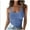 Blue 1, variant on Cropped Tank Tops for Women Sexy Scoop Neck Sleeveless Ribbed Workout T Shirts Fitted Casual Plain Gym Vests Summer Tight Stretchy Sports Vest Tops Basic Tees Camisole Shirts