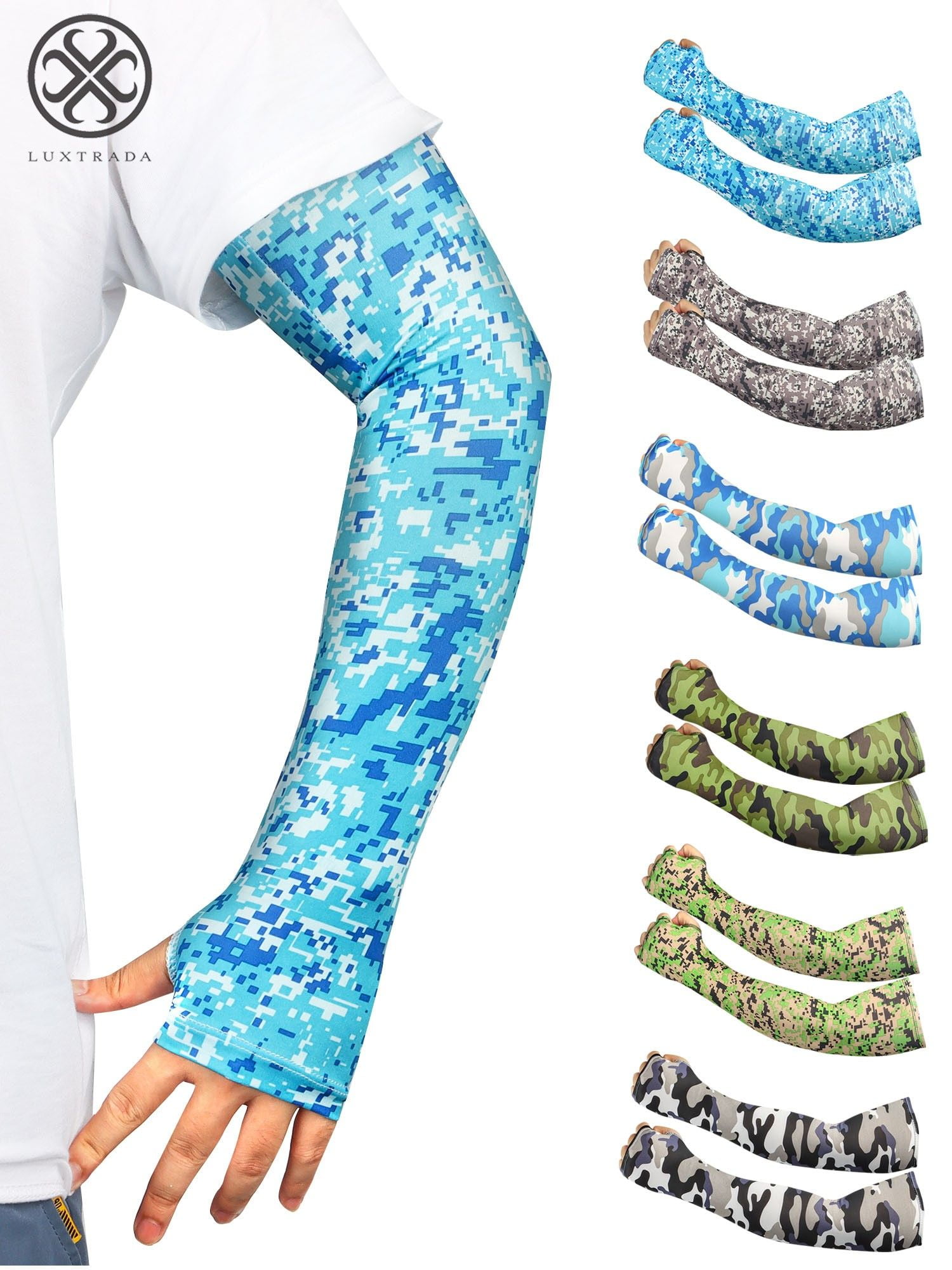 Sports Arm Sleeves Compression Protective Arm Sleeve Anti-Slip Real Tree Camo 