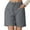 Grey, variant on Shorts for Women Trendy Summer 2025 High Waist Elastic Waistband Breathable Loose Beach Clothing Casual Jean Shorts with Pockets S-2XL