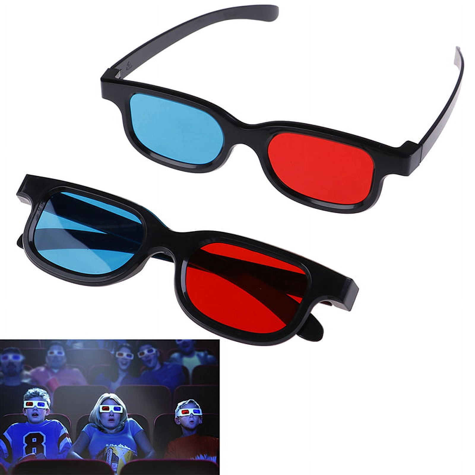 Red And Blue 3d Glasses Cartoon Porn - Universal red blue 3d glasses for dimensional anaglyph movie game -  Walmart.com