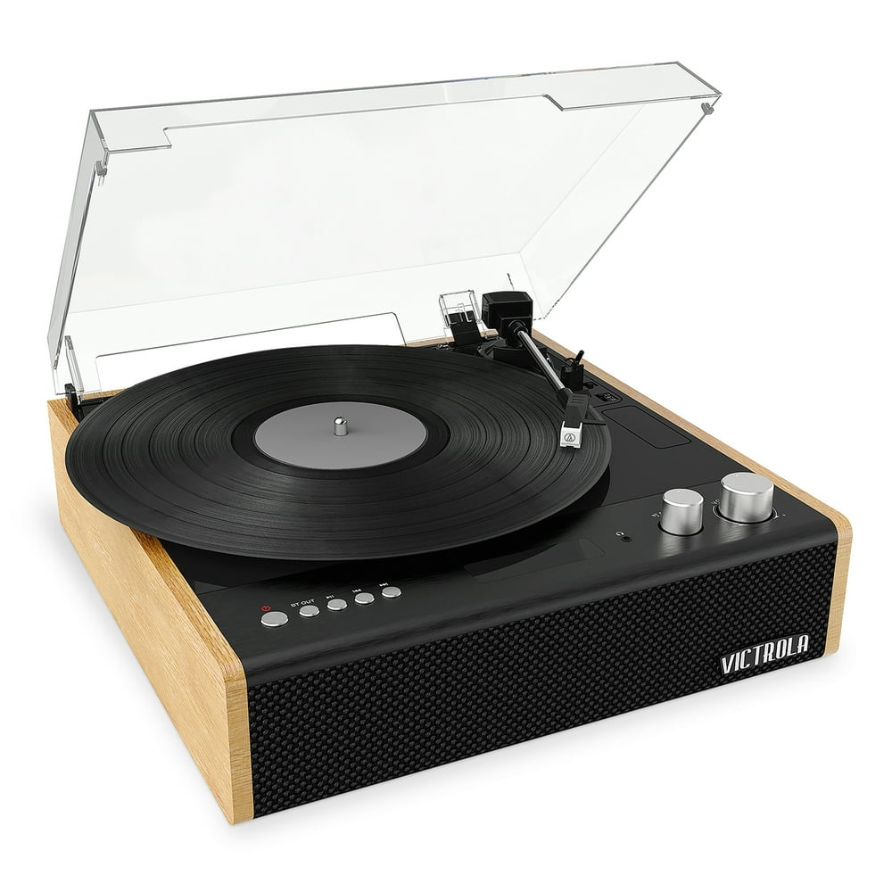 Victrola Eastwood 3Speed Bluetooth Turntable with Builtin Speakers and Dust Cover Upgraded