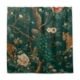 thumbnail image 2 of Yayeee Shower Curtain with Hooks 72"x72" Waterproof Fabric Bathroom Hanging Decor, Tiger and Peacock Pattern, 2 of 5