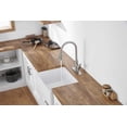 thumbnail image 3 of Izzovium Stainless Steel High Arc Kitchen Sink Faucet with Pull Out Sprayer, Brushed Nickel Finish, 3-Way Setting Single Handle, Deck Plate Included, Modern Design, 3 of 19