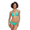 thumbnail image 3 of LIORA Women's Bikini Swimsuit Triangle Top Side Tie Bottom Bikini Swimwear, Teal, 3 of 6