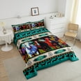 thumbnail image 2 of Aztec Comforter Set African Tribal Horse Printed Bedding Set,Farm Animals Duvet Insert Ethnic Tribe Arrow Dream Catcher Quilt Twin,Southwest Native Exotic Nordic Style Room Decor, 2 of 6