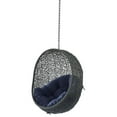 thumbnail image 1 of Swing Lounge Chair, Sunbrella, Grey Gray Blue Navy, Modern Contemporary Urban Design, Outdoor Patio Balcony Cafe Bistro Garden Furniture Hotel Hospitality, 1 of 6