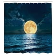 thumbnail image 3 of Ambesonne Ocean Shower Curtain, Magic Super Moon Design, 69"Wx84"L, Yellow Navy, 3 of 5