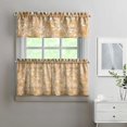 thumbnail image 2 of Bohemian Wildflower Curtains 24 Inch - 3 Panel Rustic Farmhouse Set with Vintage Botanical Design, Rod Pocket Window, 2 of 6