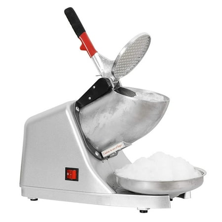 

BULYAXIA Electric Ice Shaver Snow Cone Maker Stainless Steel Machine Ice Crusher Shaved Ice Machines 143lbs/hr for Home and Use 300W 143 lbs Silver