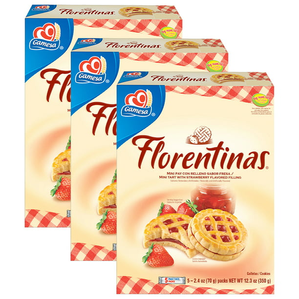 3 Pack Gamesa Florentinas Strawberry Tart Cookies 5 2 42 Oz Box Walmart Com Walmart Com