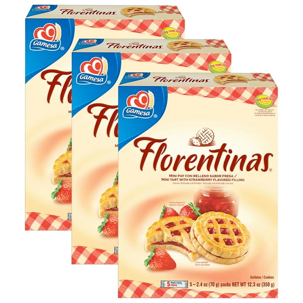 3 Pack Gamesa Florentinas Strawberry Tart Cookies 5 2 42 Oz Box Walmart Com Walmart Com