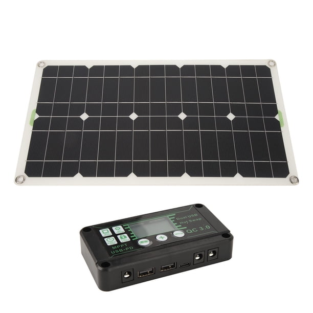Mono Solar Battery Dual USB Port 12V 24V High Performance RV Solar Panel Anodized Frame with 30A Controller for RV ANGGREK Otros