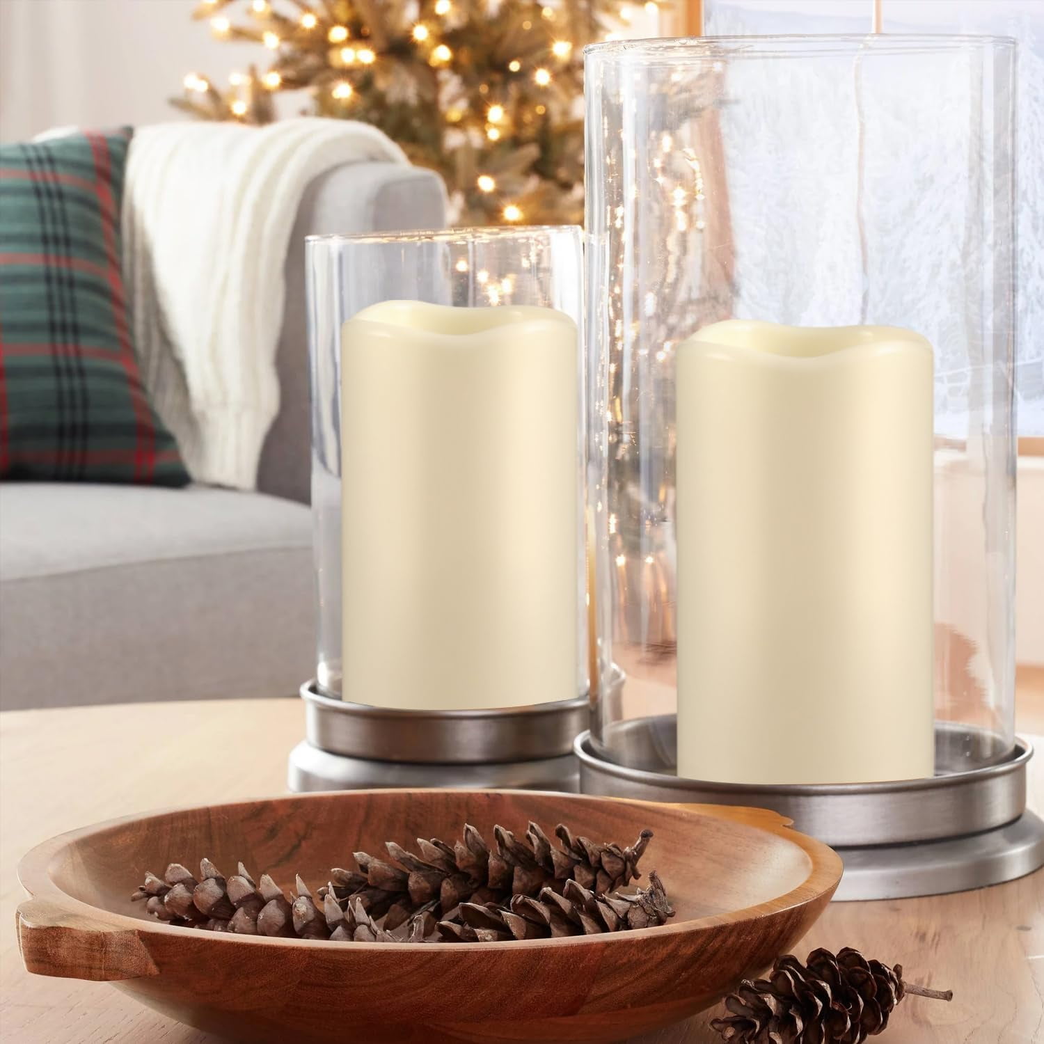 Flameless Candles LED Flickering with Remote and Timer Outdoor Waterproof Battery Operated 9 Pack