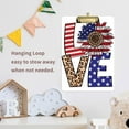 thumbnail image 5 of FMSHPON 4th of July Stars Stripes Love Sunflower Clipboard Hardboard Wood Nursing Clip Board and Pull for Standard A4 Letter 13x9 inches, 5 of 5