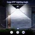 thumbnail image 4 of Solar Outdoor Lights, 2-Pack Super Bright 178 LED Motion Sensor Wall Light with 270 Wide Angle and 3 Modes, Waterproof Solar Security Light for Patio,, 4 of 5