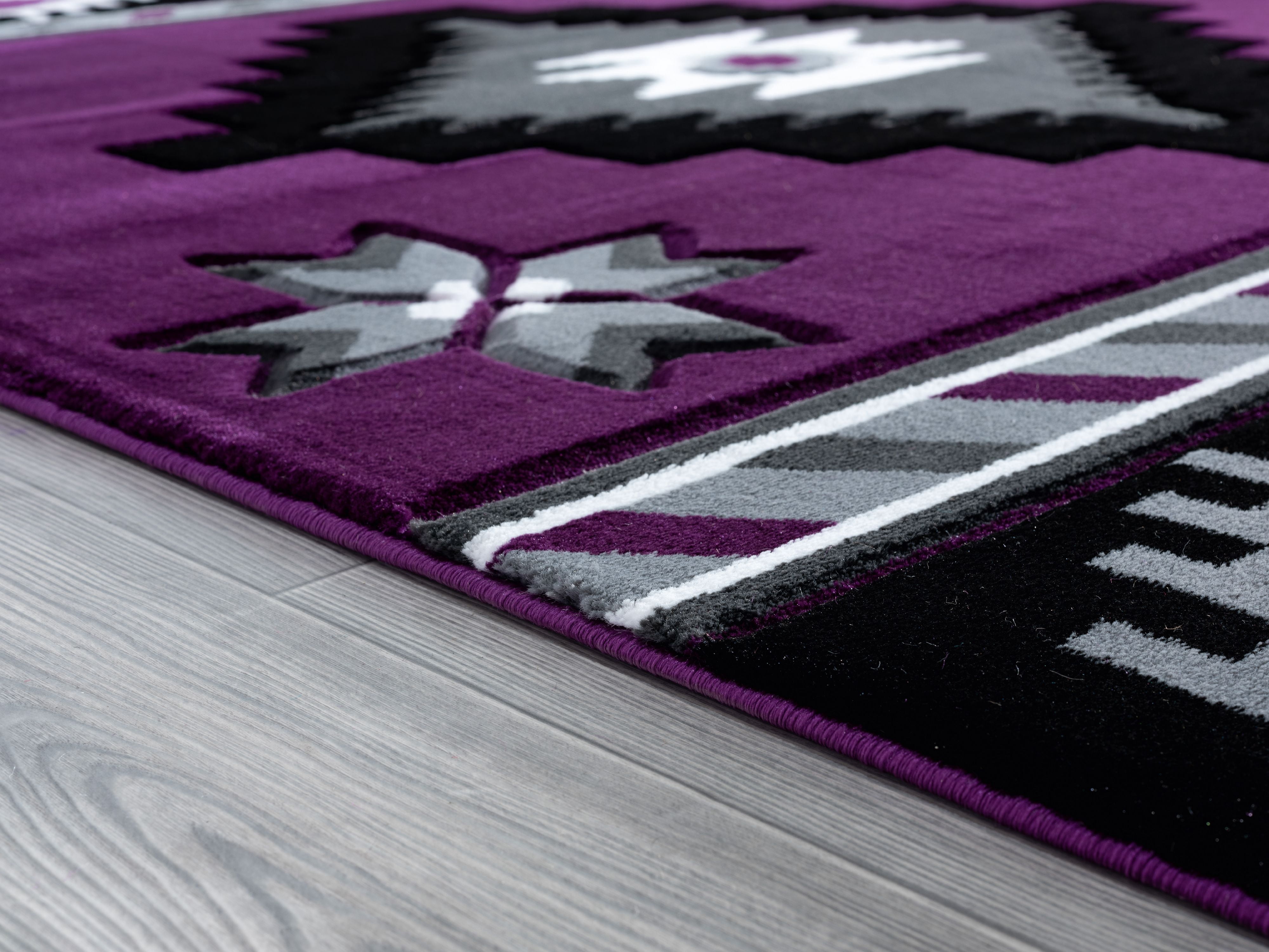 United Weavers Drachma Volos Southwestern Geometric Area Rug, Plum, 7'10" x 7'10"