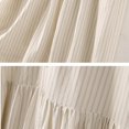 thumbnail image 6 of lcziwo Summer Dresses for Women Cotton Linen Striped Print Sleeveless Round Neck Long Dress Loose Casual Holiday Ruffle Dress White XL, 6 of 10