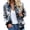 B-Camouflage, variant on Womens Casual Daily Jackets Lightweight Zip Up Casual Jacket Leopard&Floral Print Coat Stand Collar Short Sports Outwear