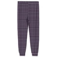 thumbnail image 6 of Men's Traditional Plaid Pajama Pants with Pockets & Drawstring - Cuffed Jogger Sleep Bottoms for Men, Elastic Waist Soft Lightweight Lounge Homewear Purple M, 6 of 7