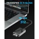 thumbnail image 3 of Lector de Memorias USB-C SABRENT DUAL microSDXC SD / SDXC UHS-II, 3 of 7