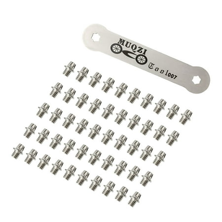 

50PCS Pedals Bolts Road Bike Pedal Fixed Screw Studs Non-Slip Pin Pedales Parts with Wrench Tool