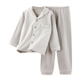 thumbnail image 2 of BOOMNY Girls 2 Peice Pajamas Sets Soft Long Sleeve Buttons Sleepwear Tops Pants Pjs Set for Kids Cozy Loungewear Homewear, 2 of 6