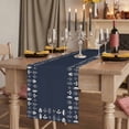thumbnail image 2 of Table Runners 90 Inches Long Dress Scarves, Rustic Botanical Farmhouse Coffee/Dining/Kitchen Table Runner for Living Room, Japanese Herb on Black Simple Art 13x90 Inch, 2 of 9