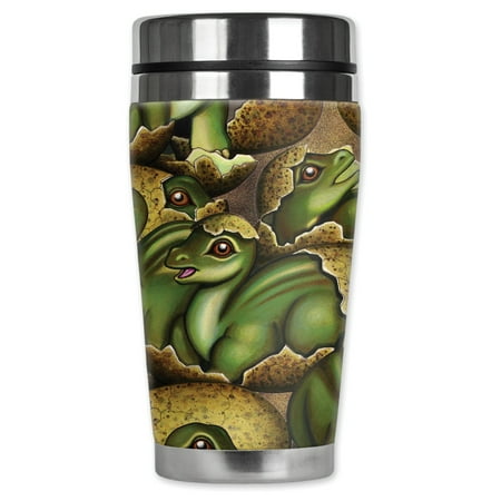 

Mugzie brand 20-Ounce MAX Stainless Steel Travel Mug with Insulated Wetsuit Cover - Baby Dinosaurs