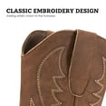 thumbnail image 4 of Rollda Men's Cowboy Boots Mid-Calf, Chunky Heel Square Toe, Brown, Size 11.5, 4 of 7