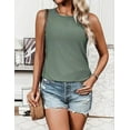 thumbnail image 4 of Summer Round Neck Sleeveless Women's Tank Top T-Shirt, 4 of 6
