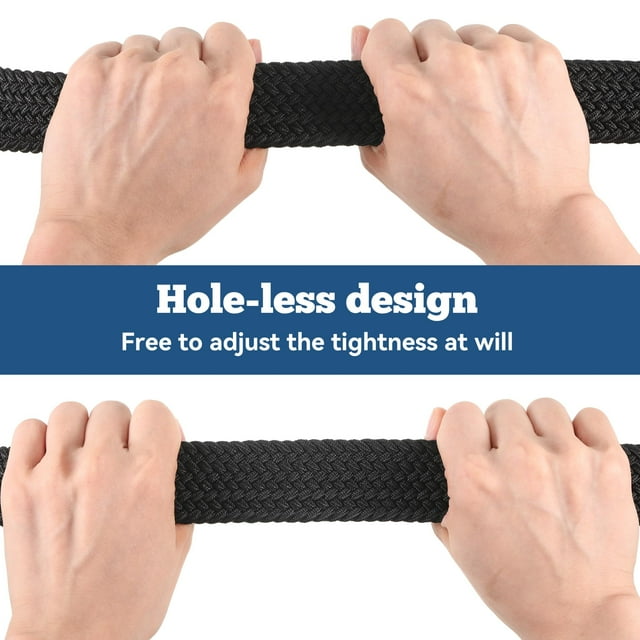 Youkk Statement No Hole Braided Belt For Modern Touch Multiple Colors To Choose black 1Set