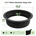 thumbnail image 6 of 39" Fire Pit Ring Metal Steel for DIY Wood Burning Insert Campfire Firepit Rim Fire Pit Liner with Collar Support for Patio, Backyard or Camping, Heavy Duty Lasts Long Easy Assembly, Round, Black, 6 of 9