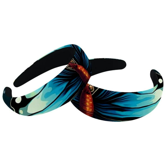 2 Pack Colorful Butterfly Headband for Women Girls - Head Band Wide Hairband Hair Accessories