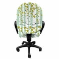 thumbnail image 3 of Abstract Office Chair Slipcover, Vertical Geometric Stripes in Forest Birch Willow Tree Leaf Graphic, Protective Stretch Decorative Fabric Cover, Standard Size, Almond Green Khaki White, by Ambesonne, 3 of 5