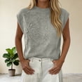 thumbnail image 5 of OGLCCG Knitted Tank Tops for Women Cape Sleeveless 3D Floral Sweaters Summer Trendy Loose Fit Knit Vest Shirt,M,Silver, 5 of 5