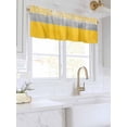 thumbnail image 3 of Valances for Windows Abstract Yellow Gray Rod Pocket Cafe Window Treatments Valance Curtains for Kitchen Bathroom Laundry Basement Windows 60"x18", 3 of 9