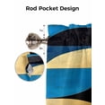 thumbnail image 7 of Curtain Valance for Windows,Blue Yellow Color Block Kitchen Valances Rod Pocket Short Curtains,Abstract Geometric Collage Art Window Treatment Panel for Bedroom Bathroom 54"x18", 7 of 7
