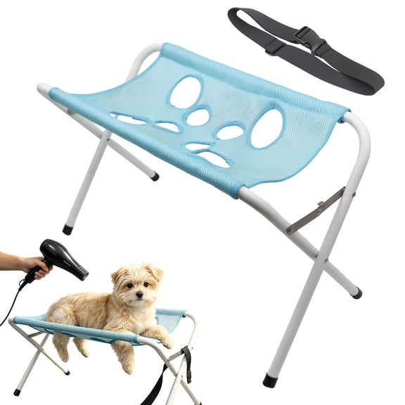 Dog Bath Hammock Pet Bathing Hammock with Stand, 1-Pack Foldable Station Pet Grooming Hammock, for Indoor Bathroom Washing and Nail Trimming, bldnkj