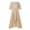 Z83 Beige, variant on Cocktail Dresses for Women 2024 Mother of The Bride Dresses Tea Length Short Sleeves Formal Chiffon Dresses Gold M