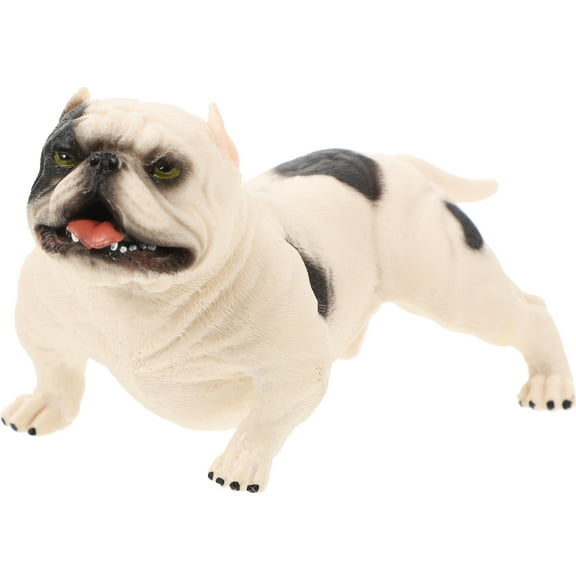 Worgeous Multi-Colored Plastic Bulldog Figurine for Home Decor, Lightweight Kids Dog Toy, Dog Model