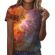 thumbnail image 1 of Blusas para las Mujeres Casual de Manga Corta Cuello Redondo Estampado de Poliéster Blusa, Top de Moda para la Primavera Verano Diario Y Fiesta, 1 of 8