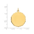 thumbnail image 2 of 14k Yellow Gold Plain .018 Gauge Engravable Disc (26x32mm) Pendant / Charm, 2 of 2