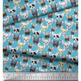 thumbnail image 3 of Soimoi Tissu Poly Georgette Imprimé Visage de Chiot au Mètre 52 Pouces de Large, 3 of 3