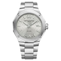 Baume & Mercier Riviera Automatic Stainless Steel Silver Dial Date Mens Watch M0A10622