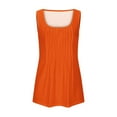 thumbnail image 6 of Besolor Womens Plus Size Tank Top Round Neck Sleeveless Basic Shirts Pleated Front Casual Going out Summer Blouse Tees, 6 of 6