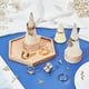 thumbnail image 4 of 1 caja de 8 juegos de 36 anillos con dijes colgantes dorados de moda, anillos ajustables con diseño de mariposa y flores gruesas., 4 of 6